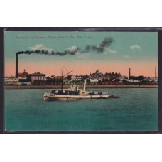 VAGONES DEL FERROCARRIL EN EL PUERTO DE BUENOS AIRES ANTIGUA TARJETA POSTAL